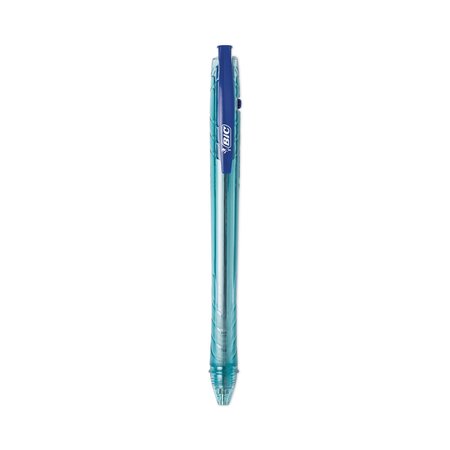 BIC ReVolution Ocean Bound Ballpoint Pen, Retractable, Medium 1 mm, Blue Ink/ Barrel, 12PK BPRR11BE